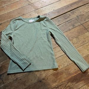 Girls Wonder Nation long sleeve shirt L 10/12 green